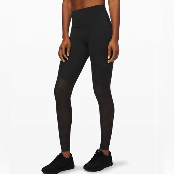 Lululemon sheer will high rise tight black size 4 - Picture 1 of 7